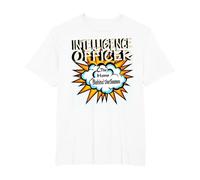 Intelligence Officer - Funny Hero Job T-Shirt, Men's Big and Tall, White, 4X Tall