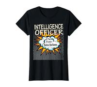 Intelligence Officer - Funny Hero Job T-Shirt, Women, Black, XX-Large