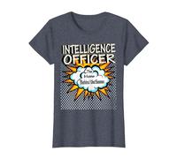 Intelligence Officer - Funny Hero Job T-Shirt, Women, Heather Blue, X-Small