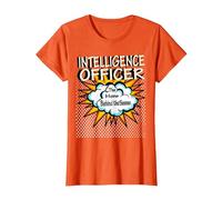 Intelligence Officer - Funny Hero Job T-Shirt, Women, Orange, X-Small