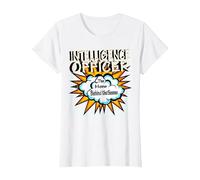 Intelligence Officer - Funny Hero Job T-Shirt, Women, White, X-Small
