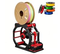 Intelligent 3D Filament Respooler for 1kg Spools, Auto Start Stop Motorized Rewinder for PLA ABS PETG TPU, No-Tangle Electric Wire Winding Machine with Adjustable Speed & One-Button Control