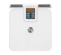 Intelligent 8 Electrode Body Fat Scale with APP Large Display and Multi-user Support for Comprehensive Health Management - White LCD Display 180kg Capacity