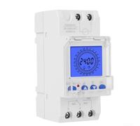 Intelligent Analog DIN Rail Timer Switch 24 Hour Programmable Digital Controller with Backlight LCD Display 85-265VAC 16A For Relay for Home and Industrial Automation