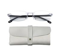 Intelligent autofocus glasses with automatic reading function for optimal near and far vision as well as integrated blue light filter, White, 15x5x5cm