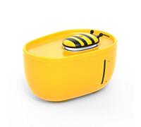 Intelligent Automatic Pet Cat Dog Water Fountain Cute Honeybee Drinking with 2L 67oz Large Capacity Low Noise Built-in Blue LED USB Power Supply Food Grade Material