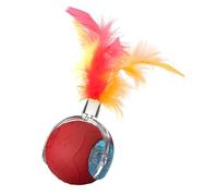 Intelligent Automatic Puss Toy Sphere with Rechargeable, Red | USB Power for Home Night Use and Quiet Action for Quiet Home Use
