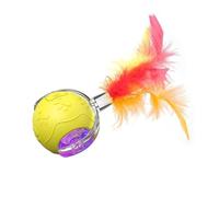Intelligent Automatic Puss Toy Sphere with Rechargeable, Yellow | USB Power for Home Night Use and Quiet Action for Quiet Home Use