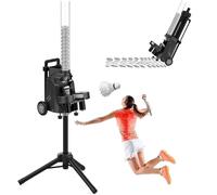 Intelligent Badminton Ball Machine with Remote Control, Automatic Shuttlecock Launcher for Training, Rechargeable Serve Equipment