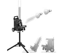 Intelligent Badminton Serve Machine with Wheels, Portable Single Trainer Self-Training Ball Feeder, for Indoor and Outdoor Training