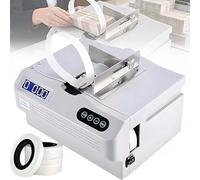 Intelligent Banknote Bundler, Multifunctional Paper Strapping Equipment, 2-Second Cross Binding, Hot Melt Tape, Adjustable Length, for Banknotes, Business Cards, Tags, Receipts(Machine+43 Rolls)