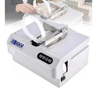 Intelligent Banknote Bundler, Multifunctional Paper Strapping Equipment, 2-Second Cross Binding, Hot Melt Tape, Adjustable Length, for Banknotes, Business Cards, Tags, Receipts(Machine+3 Rolls)