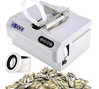 Intelligent Banknote Bundler, Strapping Bundling Money Tied Tool, 2 Secs/Bundle, 30 Bundles/Min, Adjustable Tightness & Temp, for Bills Cards Receipts, Automatic Money Packer(Machine+43 Rolls)