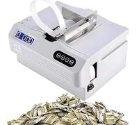 Intelligent Banknote Bundler, Strapping Bundling Money Tied Tool, 2 Secs/Bundle, 30 Bundles/Min, Adjustable Tightness & Temp, for Bills Cards Receipts, Automatic Money Packer(Machine+3 Rolls)