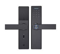 Intelligent Biometric Fingerprint Door Lock Electronic WiFi APP Digital Keyless with Auto-Lock -peep Password 5-in-1 for Home Hotel