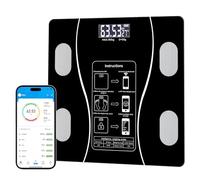Intelligent Body Fat Scale, a Simple and Practical Digital Scale That can be Connected to a Mobile Digital Bathroom Scale to Display BMI, Body Fat, Muscle Mass, and Durable Weight Scale (Black)