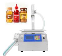 Intelligent Bottle Filler with Digital Control & Memory, Automatic Honey Filling Machine 7L/min Flow, ±2g Accuracy for High-Viscosity Products Like Peanut Butter, Jam, Syrup, and Creams(Plastic pump)