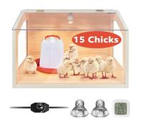 Intelligent Brooder Box for 20 Chicks with 2 Heat Lamps - Ideal for Small Animals like Chickens, Ducks, Quails, Hamsters, and Lizards