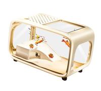 Intelligent Car Feed Fish Cistern Clear Lid All in Single Ecosystem for Bettas Tortoises and Live Bushes Low Maintenance Arrange Perspective Fish Cistern Plan