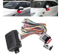 Intelligent car side mirror folding controller with automatic open and fold function triggered by door status and ACC off, including motor overload safeguard