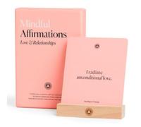 Intelligent Change 52 Mindful Affirmation Cards for Love and Relationships, Daily Words of Inspiration, Self Care Positive Affirmation Cards for Women with Stand, Gifts For Women, Mothers Day Gifts