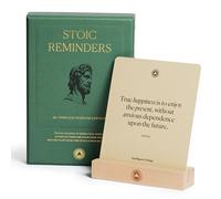 Intelligent Change 52 Stoic Reminders Quote Cards with Display Stand for Personal Growth, Perfect Gifts for Men and Women, Unique Home Decor or Office Desk Accessory, Inspirational Quotes