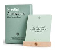 Intelligent Change Mindful Affirmation Cards for Financial Abundance, Daily Words of Inspiration, Self Affirmation Inspirational Gifts, Positive Affirmations with Display Stand, Deck of 52