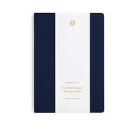 Intelligent Change Navy Blue Premium Notebook with Inspiring Quotes and 2 Bookmarks - Lined Notebook for Journaling School and Work - Blank Notepad for Notes, To-Do Lists, and Creative Writing