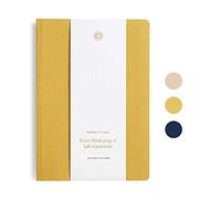 Intelligent Change - Yellow Premium Notebook with Inspiring Quotes, 2 Bookmarks, Pocket - Lined Notebook for Journaling School and Work - Blank Notepad for Notes, To-Do Lists, and Creative Writing