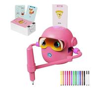 Intelligent Children's Drawing Robot With Voice Interaction - Educational Drawing Machine With 100 Cards & 12 Colored Pencils | Learning Robot Toy