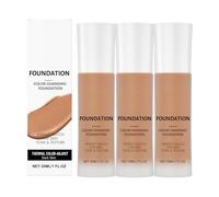 Intelligent Color Correcting Foundation | 30ml Face Buildable Primers | Color Changing Foundation Makeup | Long-lasting Natural Finish Brighten Tone Beauty (Dark skin tone(3PC))