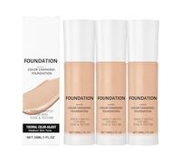 Intelligent Color Correcting Foundation | 30ml Face Buildable Primers | Color Changing Foundation Makeup | Long-lasting Natural Finish Brighten Tone Beauty (Medium skin tone(3PC))