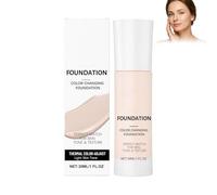 Intelligent Color Correcting Foundation,30ml Face Buildable Primers, Color Changing Foundation Makeup, Long-lasting Natural Finish Brighten Tone Beauty (Light skin tone)