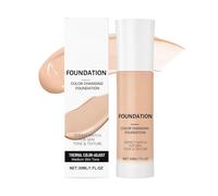 Intelligent Color Correcting Foundation, 30ml Liquid Color Changing Foundation Makeup for Mature Skin, Lightweight Texture, Long-lasting Natural Finish Brighten Tone (Medium skin tone)