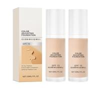 Intelligent Color Correcting Foundation, Liquid Colour Adjusting Foundation for Mature Skin, Lightweight Texture, Medium to Full Coverage Concealer, Makeup Base Concealer Moisturizer (2)