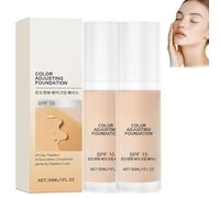 Intelligent Color Correcting Foundation, Liquid Colour Changing Foundation for Mature Skin, Adapts to Your Skin Tone, Lightweight Texture, Medium Coverage, Long-Lasting Natural Finish, 30ml (2PCS)