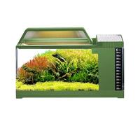 Intelligent Compact Aquarium: Betta Fish Tank with Integrated Filtration with LED Lighting, Silent Submersible Pump Temperature Monitoring Panel | Habitat de autolimpieza automatiz