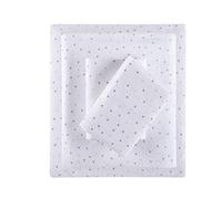 Intelligent Design 100% Cotton Flannel Duvet Cover Set 4 Pcs Animal Print Cute Warm Stars Ultra Soft for Cold Weather Queen Size Grey/Pink Polka Dot