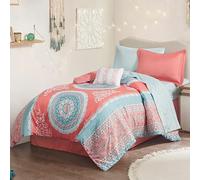 Intelligent Design All Season Bedding Set, Polyester, Loretta Coral, Twin