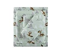 Intelligent Design Cozy Soft Cold Weather Sheet Set Bedding, Twin, Seafoam Foxes