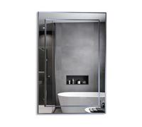 INTELLIGENT DESIGN - Wall Mounted Rectangular Bathroom Mirror with a Double Layer of Glass - 5mm Silver Backed Glass with 10mm glass bevel edges - bathroom wall mirrors with Beveled Edges (70cmx50cm)