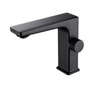 Intelligent Digital Display LED Basin Faucet Hot and Cold Water Mixer Sink Tap Bathroom Brass Gun Gray Washbasin Vanity Faucet(Nero)