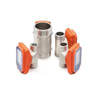 Intelligent Digital Flow Meter High Precision Stainless Steel Flowmeter LCD Display Water Flow Sensor For Farm Garden Irrigation(DN32)