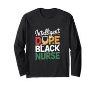 Intelligent Dope Black Nurse Melanin Pride Nursing Long Sleeve T-Shirt