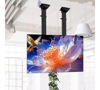 Intelligent Double Column Tv Bracket -Electric Motorized Ceiling Lcd Mount With Remote Control, Telescope Stand With Auto Lifting, Fits 55-120 Inch,900,2200mm