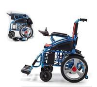 Intelligent Electric Folding Wheelchair， Lightweight Corps Security Design in Steel Titanium Wheelchairs for Elderly Disabled ，Range 20km，Manual/Auto Switchable