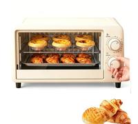 Intelligent Electric Oven 600W, 12L Countertop Convection Toaster with 0-230℃ Adjustable Temperature & Timer, Baking Tray & Wire Rack, Tabletop Cooker for Home