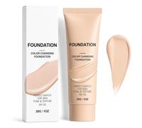 Intelligent Foundation Colour Changing SPF 50, Colour Changing Foundation for Mature Skin, Lightweight Medium Coverage Liquid Foundation, Buildable Natural Finish Face Makeup for All Skin Types, 30ml