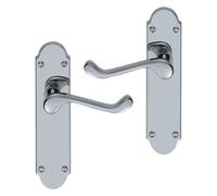 Intelligent Hardware Uap Chelsea Chrome Internal Door Handles Pair- Lever On Backplate Latch Set