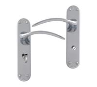 Intelligent Hardware Uap Majestic Chrome Internal Door Handles Pair- Lever On Backplate Bathroom Set